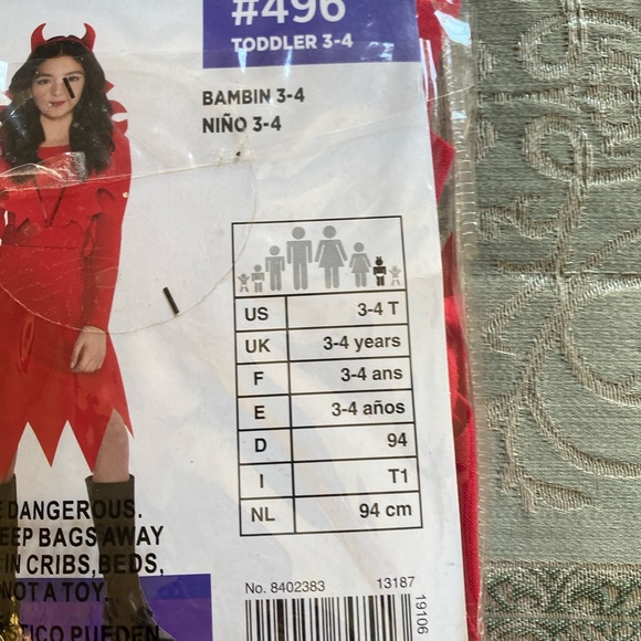 DEVIOUS DEVIL 3PC COSTUME SIZE TODDLER (3-4) 🌟NWT🌟 - Picture 6 of 9